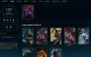 Unranked com TODOS os champs e 107 Skins + Duas skins RARAS