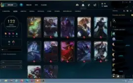 Conta Plat 3 122 Skins, Todos Campeões, 2 Prestigio