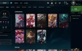Conta de League of Legends e Valorant