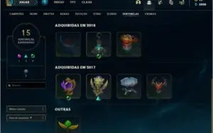 CONTA PLATINA 4 COM HECARIM LANCEIRO ZERO - SKIN MÍTICA