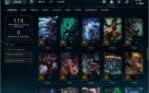 Conta prata 2 com 20 skins e 63 champs