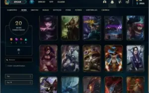 Conta prata 2 com 20 skins e 63 champs