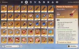 Conta Endgame Ar55 Hutao lvl90,Varios Lendarios,Lança de jad