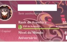 Conta Endgame Ar55 Hutao lvl90,Varios Lendarios,Lança de jad