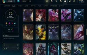 Bronze 4 com 150 Champs e 72 Skins ( MID / ADC )