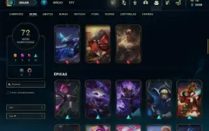 Bronze 4 com 150 Champs e 72 Skins ( MID / ADC )