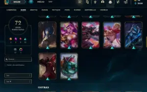 Bronze 4 com 150 Champs e 72 Skins ( MID / ADC )