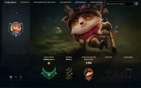 Conta Lol - Level 46 - Esmeralda 4 - 9 Skins - 30 Campeões