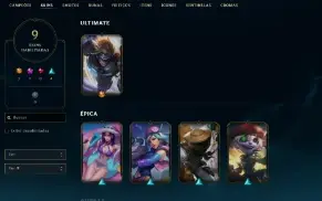 Conta Lol - Level 46 - Esmeralda 4 - 9 Skins - 30 Campeões