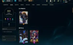 Unranked com 130 Champs e 80 Skins