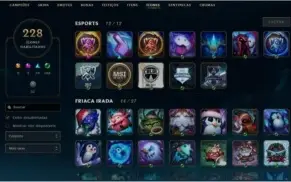 Conta antiga League of Legends, todos champs, muitas skins