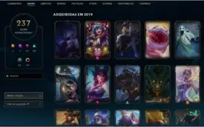 Conta antiga League of Legends, todos champs, muitas skins