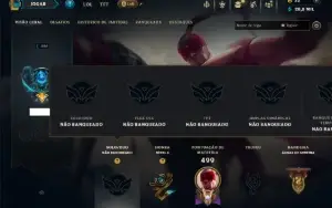 Unranked com TODOS os Champs e 148 Skins ( JG / MID / ADC )