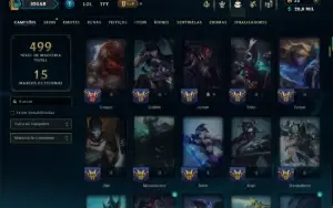 Unranked com TODOS os Champs e 148 Skins ( JG / MID / ADC )