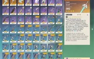 AR 34 nahida keqing ayaka e jean+ 3 armas 5 star