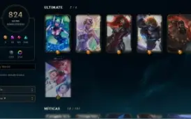 Conta Diamante 3 , 824 skins ,259 cromas , Conta main SUP