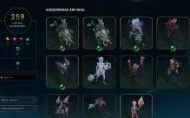 Conta Diamante 3 , 824 skins ,259 cromas , Conta main SUP