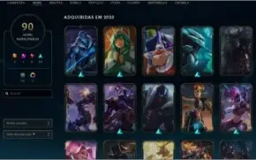 CONTA GOLD 4 - 88 SKINS - FALTANDO 6 CHAMPS