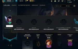 Unranked com 150 Champs e 94 Skins ( ADC / MID / JG )