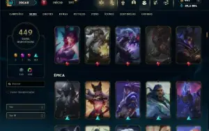 Bronze 3 com TODOS os champs e 449 Skins