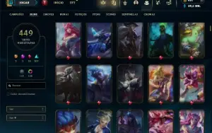 Bronze 3 com TODOS os champs e 449 Skins
