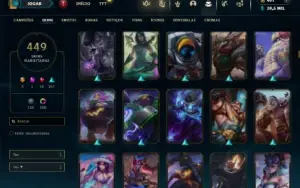 Bronze 3 com TODOS os champs e 449 Skins