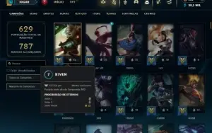 Bronze 3 com TODOS os champs e 449 Skins