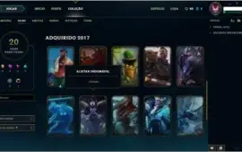 Conta League of legends,Level 55,68 champs,20 skin,bordaGOLD