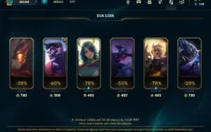 Conta Unranked com 25 Champs e 5 Skins