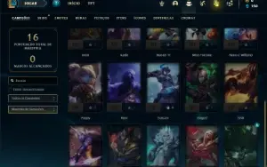 Conta Unranked com 25 Champs e 5 Skins