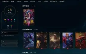 Conta Lol Unranked (Platina IV)