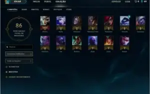 CONTA LEVEL 30 UNRANKED 13 CHAMPS 5 SKINS