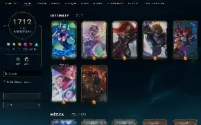 Conta do Lol com 1712 skins, todas da loja