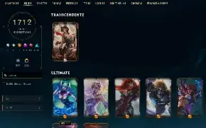 Conta do Lol com 1712 skins, todas da loja