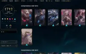 Conta do Lol com 1712 skins, todas da loja