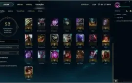 CONTA DIAMANTE 5, 43 CAMPEÕES, 19 SKINS