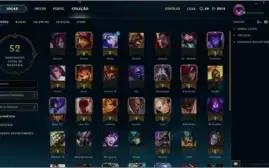 CONTA DIAMANTE 5, 43 CAMPEÕES, 19 SKINS