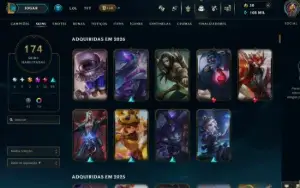 Conta Lol Ouro Iii - 174 Skins