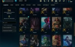 Conta Mestre com 33 Champs e 1 Skin ( 33 PDL )