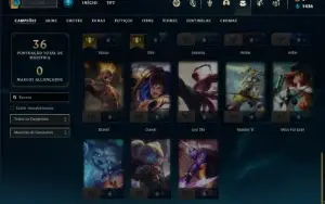 Conta Mestre com 33 Champs e 1 Skin ( 33 PDL )