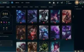 CONTA PLATINA 4 // 250 SKINS // QUASE TODOS OS CHAMP