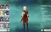 CONTA GENSHIN 2 T5 KAZUHA + JURAMENTO PELA LIBERDADE