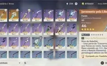 CONTA GENSHIN 2 T5 KAZUHA + JURAMENTO PELA LIBERDADE