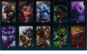 conta com 280 skins, todas do yasuo e todas ultimate