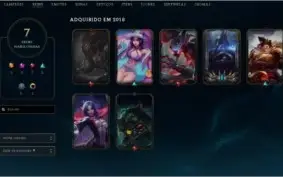 CONTA COM 28 CHAMPS E 7 ÓTIMAS SKINS