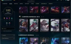 Conta lol 185skins,todos campeões,Skins Legado.