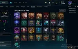 conta lol lvl 273 full champ 301 skins  e muito mais coisas