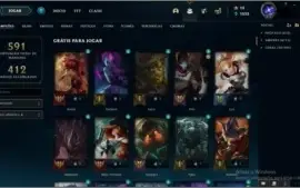 conta lol lvl 273 full champ 301 skins  e muito mais coisas
