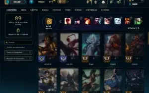 Diamante 4 com 50 Champs e 18 Skins