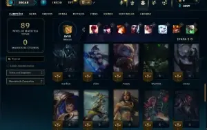 Diamante 4 com 50 Champs e 18 Skins